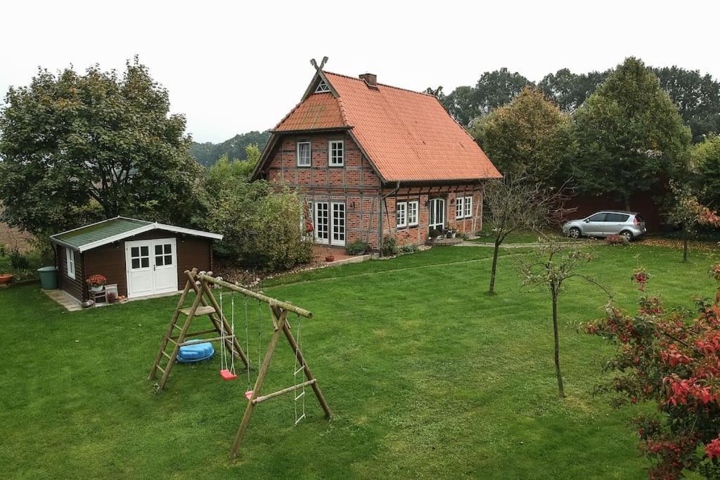 Kirchlinteln Fachwerk-Ferienhaus, Ruhe Auf Dem Land, Haustiere Willkommen, Leihfahrraeder, 24-7 Check In מראה חיצוני תמונה